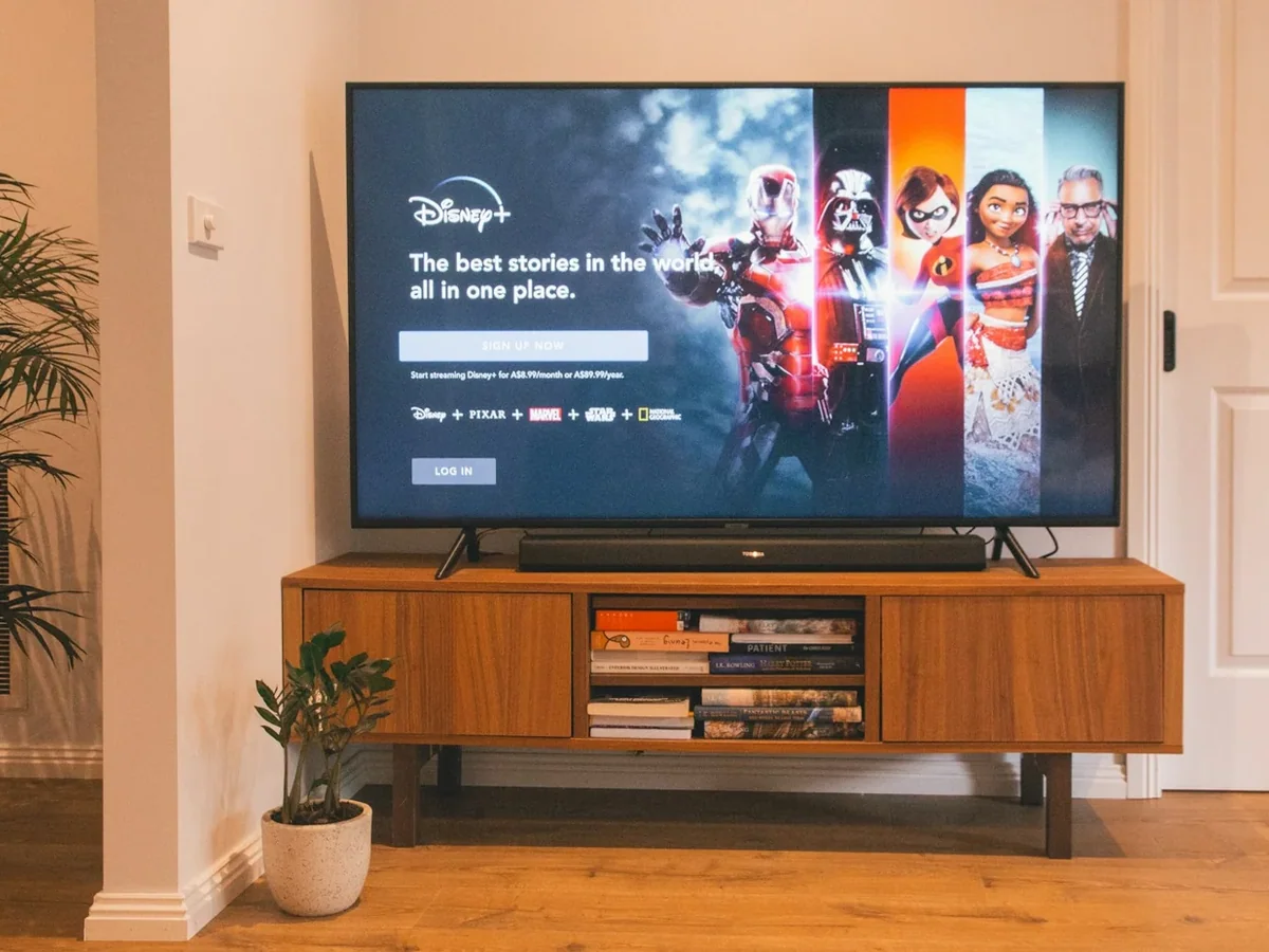 LG 55 Inch webOS 4K TV angle view